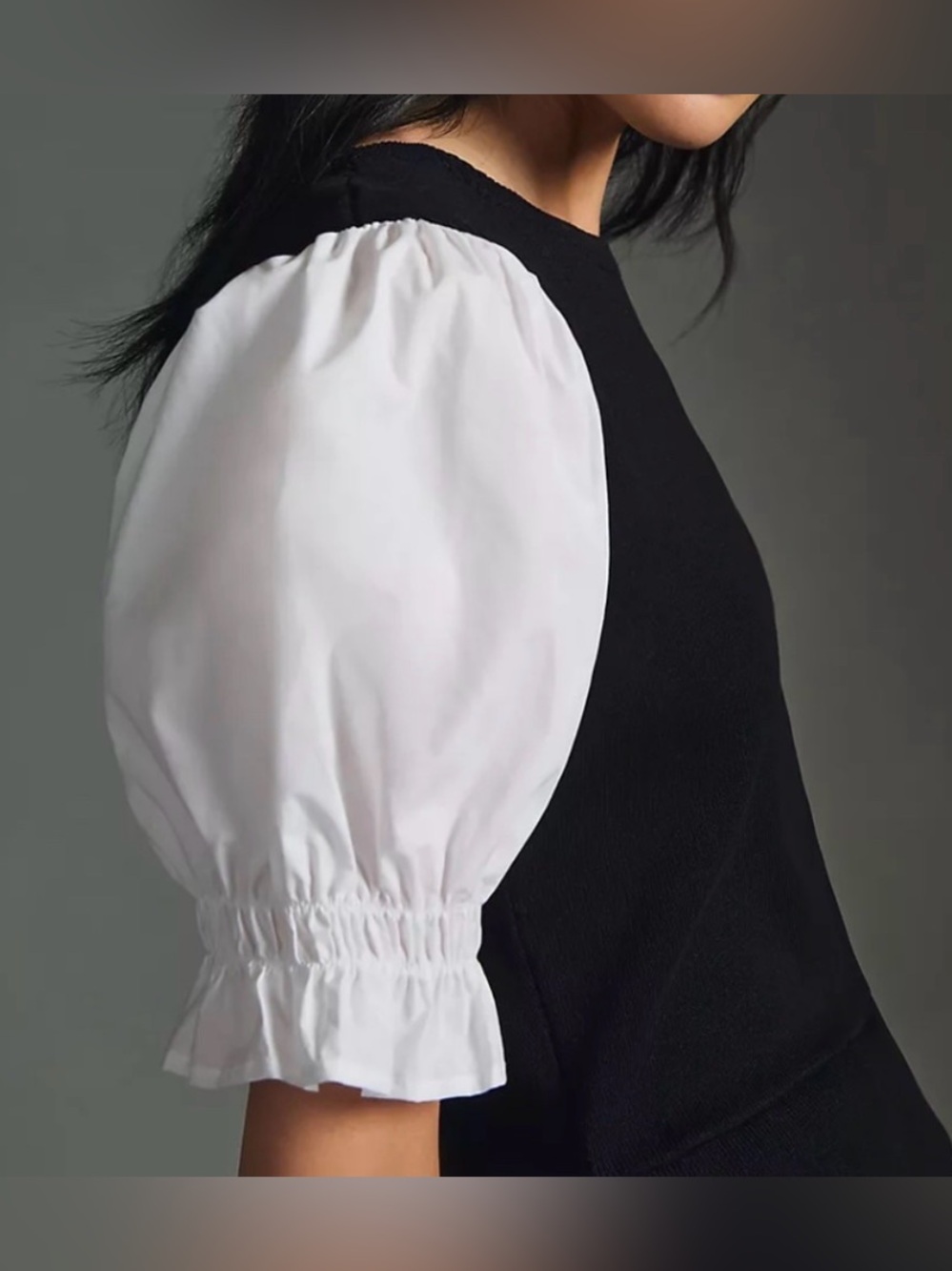 Anthro Maeve poplin sweater vest blouse